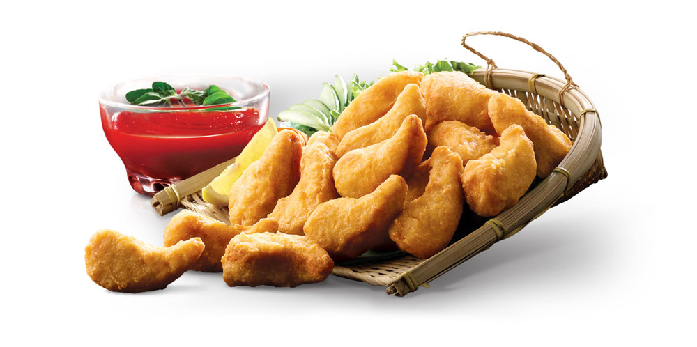 Chicken Tempura (Tempura battered, nugget shaped chicken patties)