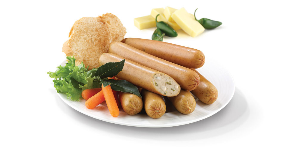 Jumbo Frank Sausage (with jalapeño peppers and cheese)