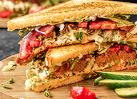 Egg Salad Sandwich with Shami Kabab