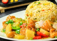 Pineapple Chicken with Fried Rice