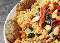 Afghani Pulao with Kafta Kabab