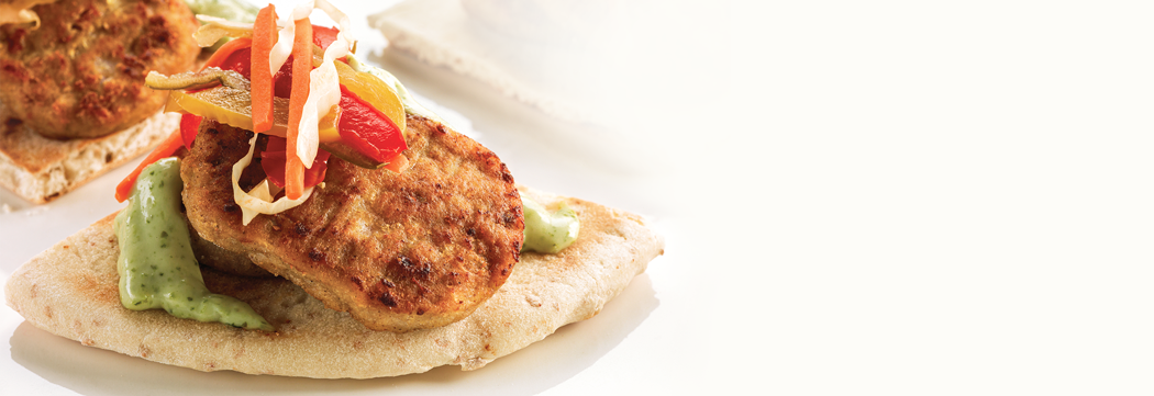 Kabab Tikki on Pita Bread