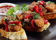 Tender Pops with Garlic Bread