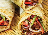 Achari Chicken Paratha Roll