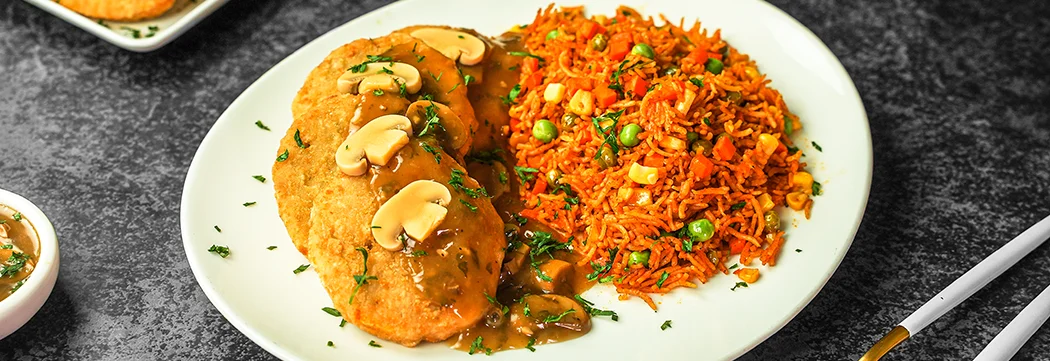 Chicken Patties with Mushroom Sauce