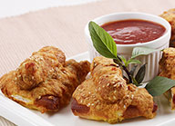 Mini Franks Pita Fritters