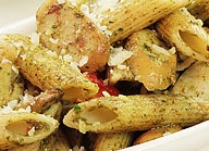 Breakfast Franks Pesto Pasta