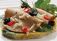 Mortadella Open Faced Sandwich