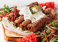 Seekh Kabab Open Faced Sandwich