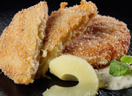 Coconut Fried Pineapple Stuffed Mortadella