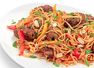 Thai Noodles with Kafta Kabab