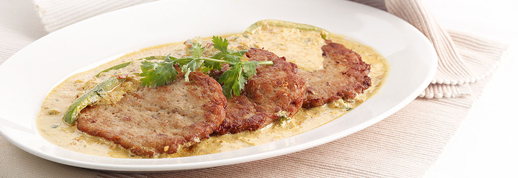 Chapli Kabab Coconut Curry