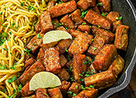 Butter Garlic Tikka Skillet with Spaghetti